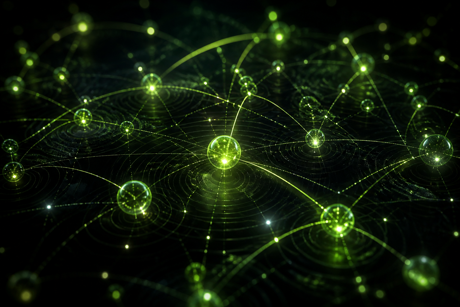 Constellation of glowing wallet nodes used to illustrate Axiom trackers
